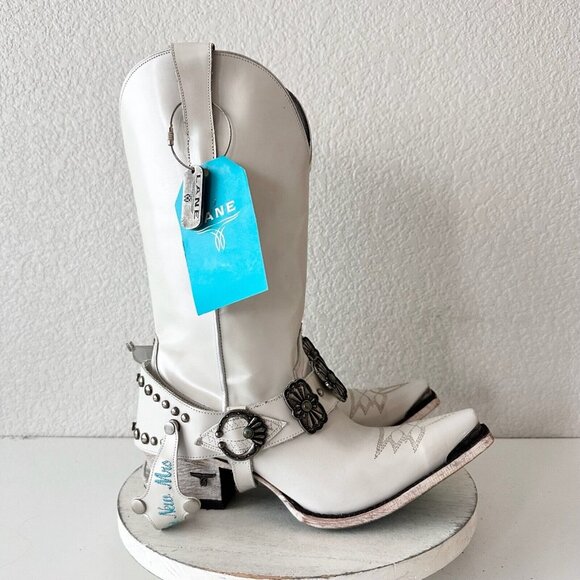 Lane The New Mrs Womens Pearl White Cowboy Boots 11 Western Cowgirl Wedding Tall - Picture 2 of 14